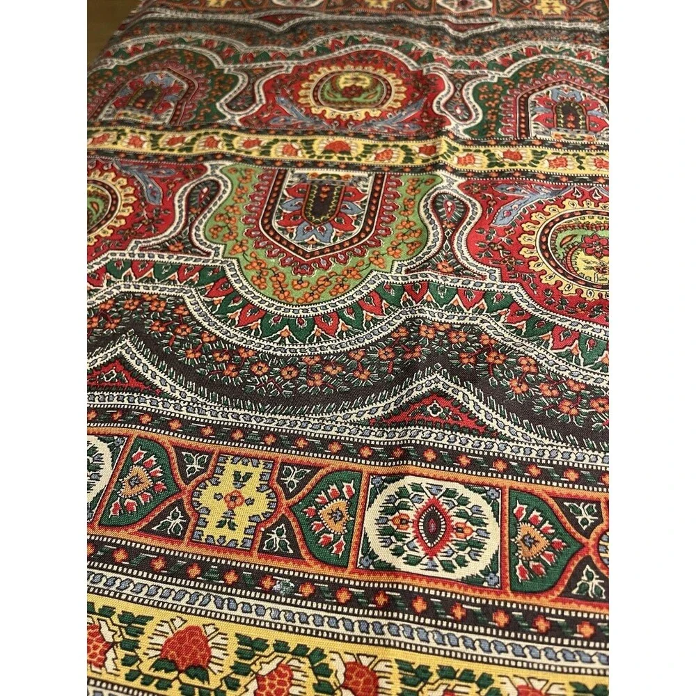 Pottery Barn Linen Blend Paisley Persian Inspired 50x50” Square Tablecloth